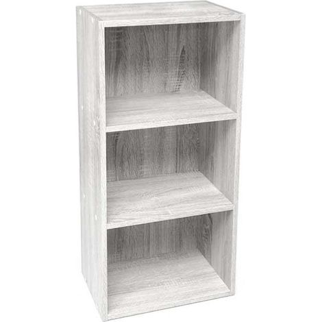 Scaffale legno bianco 3 ripiani Atena 40x24 x80 cm