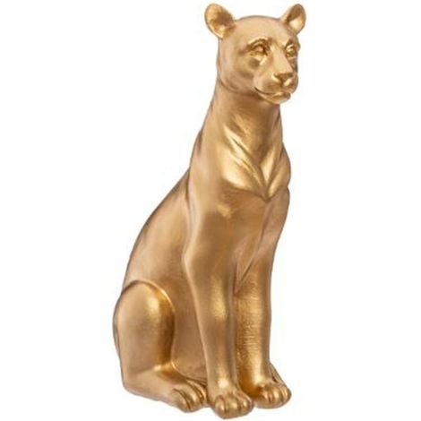 Statuette Déco "Panthère" 23cm Or (1/2)
