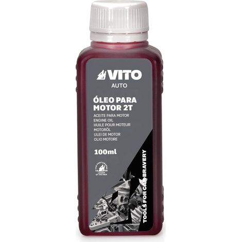 Huile moteur 2 Temps 1L Lubrifiant Semi Synthétique Tronçonneuse, Débroussailleuse, Taille-haie, Scooter VITO
