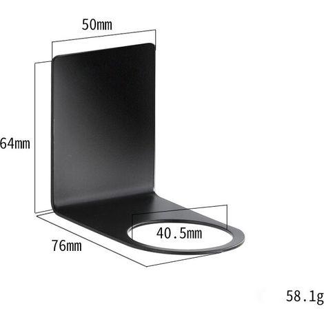 royaluxe - 2 PCS Bouteille Mural Auto-Adhésif Porte,Noir Savon Douche Gel Porte-Bouteille,Pompe à Savon Support pour Suspendre Le Shampooing(Noir)-L (1/3)