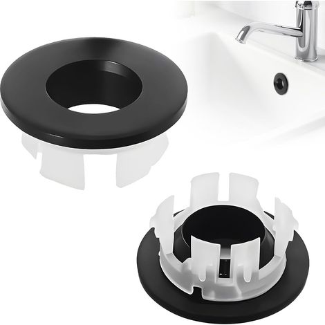 2 PCS Anneau De Débordement, Cuivre Noir, Diamètre 22-24 Mm, Pour Lavabo Cuisine Salle De Bain (1/5)