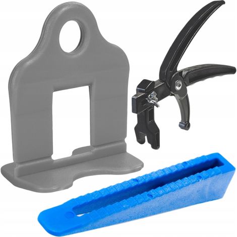 SYSTÈME DE NIVELLEMENT DE CARREAUX 500 CLIPS GRIS 1,5 MM 100 COINS PINCE (1/5)