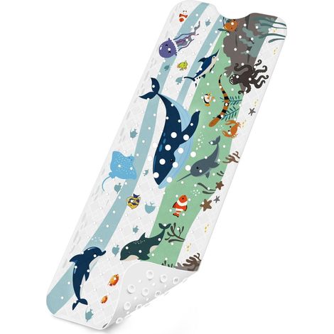 Badewannenmatte rutschfest 100x40cm, BPA-frei, schimmelresistent, maschinenwaschbar (1/5)