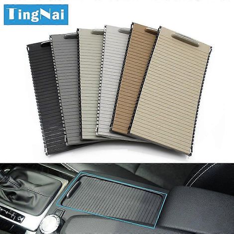 Cache-porte-gobelet de console centrale pour Mercedes-Benz Classe C W204 et Classe E W207 W212 (réf. 2046807607) - Boîte à gants - Beige (1/4)