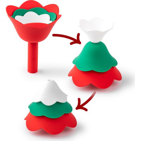 Entonnoir télescopique portable en silicone alimentaire pliable pour liquides en cuisine. (1/5)