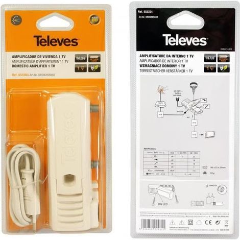 Televes KROK 25 RK 65 amplificador de señal gris