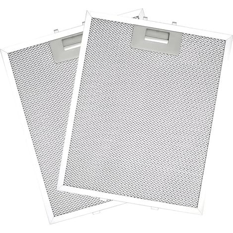Lot de 2 filtres de rechange pour hotte aspirante 320 x 260 mm, filtres universels en alliage d'aluminium avec 5 couches d'aluminium, filtre à graisse en métal, filtres pour hotte de cuisine (1/5)
