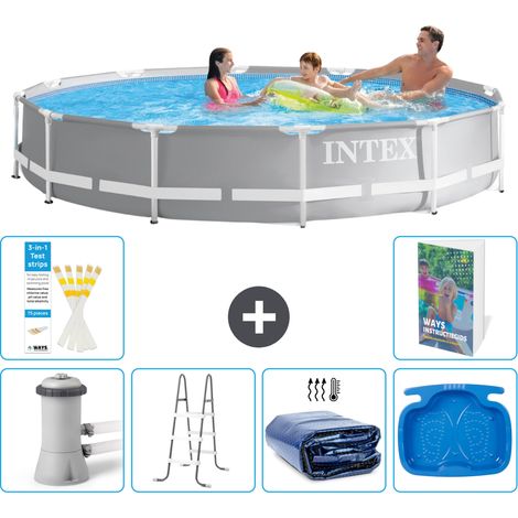 Prism Frame Pool Rund - 366x76 cm - 7-teilig S318