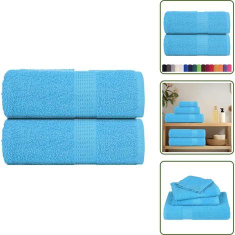 vidaXL Seiftücher 2 Stk. Türkis 30x30 cm 360 g/m² 100% Baumwolle (1/5)
