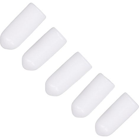 100 Stück Schraubverschlusskappen, weiß, PVC, alterungsbeständig, flexibel, flammhemmend, 4,5 mm / 0,2 Zoll (1/5)