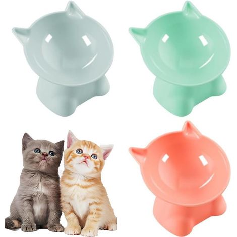 Bol pour Chat Ergonomique surélevé, Gamelle Anti-Vomissement pour Chat, Protection Cervicale, Bol Alimentaire stable pour Chaton et Chat Adulte (1/5)