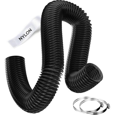 Gaine d’Aération Ø75 mm 5 m Noir – Tuyau Flexible Renforcé en Nylon, Insonorisé (1/5)