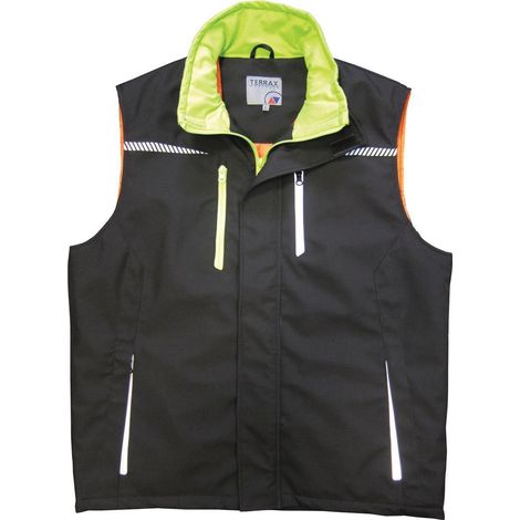 Herren Berufsweste Terrax Workwear Gr.M schwarz/limette (1/2)