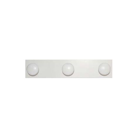 Appendiabiti In Legno 3 Posti Bianco - cm.9x44