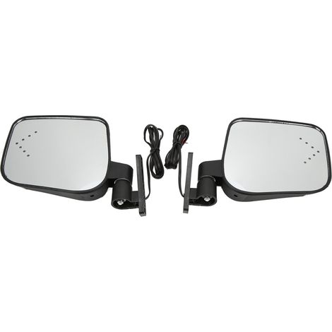 Rétroviseur LED 2 pièces pour Club Car avec clignotants, articulation réglable 180°, remplacement compatible EZGO, rétroviseur extérieur avec feu de signalisation (1/5)