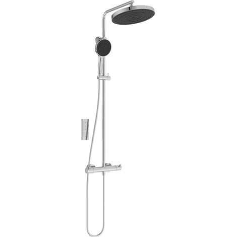 Ideal Standard Ceratherm T125+ - Set de douche avec thermostat, diamètre 30 cm, 3 jets, chrome A7689AA