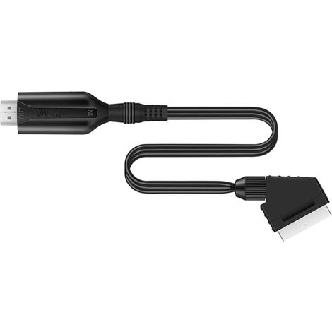 Câble Convertisseur Scart vers Vidéo 1080P 1 Mètre Plug and Play Portable eur Flexible pour Usage Téléviseur et Magnétoscope (1/5)