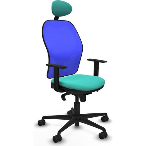 Sedia Ufficio con Poggiatesta Jorquera Piqueras y Crespo 1D036N1 Turchese (1/5)