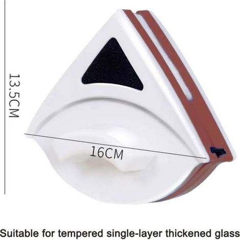 Nettoyeur De Vitres Magnétique - Double Face Pour Vitrages 7 À 15 Mm - Poignée Ergonomique - 1 Pièce (1/5)