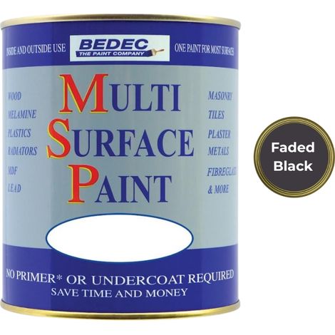 Bedec Multi Surface Paint - Matt - Faded Black - 2.5L
