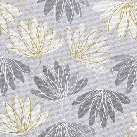 Tela decorativa para exteriores tipo oxford - motivo de nenúfares I DX259 (1/5)