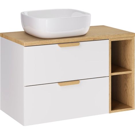 Mobile bagno con lavabo Oria bianco 80cm (1/5)