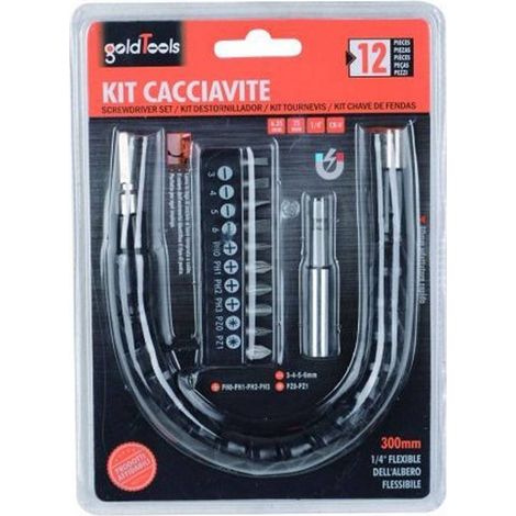 TrAdE Shop Traesio - Prolunga Albero Flessibile Punte A Taglio Croce Stella Trapano Avvitatore 92827 -