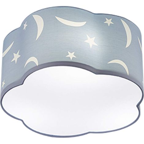 Plafonnier en tissu Bleu pastel 1 x E27 (1/5)