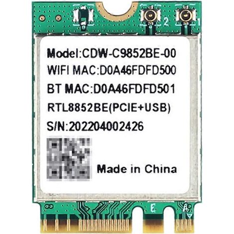 Wi-Fi 6 RTL8852BE NGFF M.2 WLAN-Karte Dualband-WLAN BT-kompatibler 5.0-Adapter (1/5)