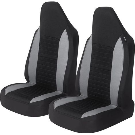 Coprisedili anteriori per auto, 2 pezzi, protezioni universali per sedili auto, camion, SUV, grigi (1/5)