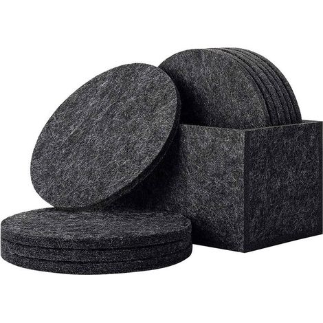 Lot de 6 soucoupes rondes en feutre double face absorbant 10 cm, tapis de pot de fleurs imperméables pour jardinage, intérieur, sous-verres, pots d'extérieur, fournitures de bricolage
