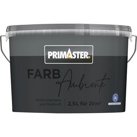 Primaster Farbambiente Wandfarbe matt anthrazit 2,5L Wandfarbe (1/2)