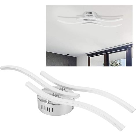 Plafonnier décoratif à LED parallèles, forme ondulée, lumière blanche, AC85265V, pour salon. (1/5)