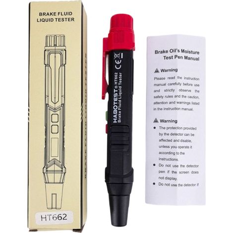 Testeur De Liquide De Frein - Mesure Humidité 0-5% Dot3 Dot5 - Avec Indicateur Température Et Led - Pile Cr2032 Incluse (1/5)