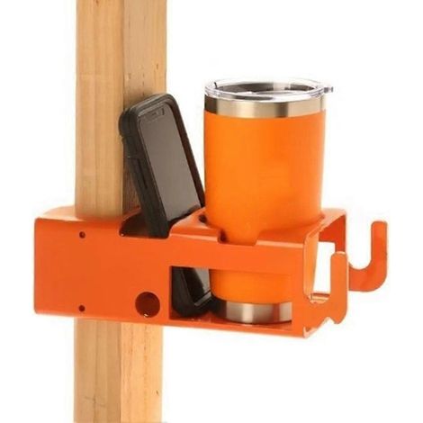 Porte-boisson en bois pratique et portable, porte-tasse/porte-verre multifonctionnel, support pour boisson et téléphone portable (1/5)