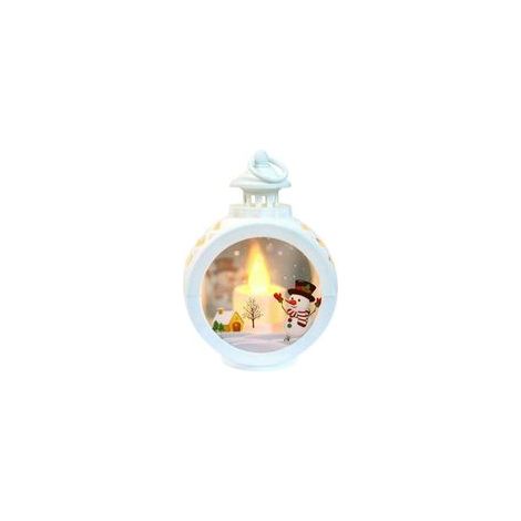 Décoration de Noël LED - Bougies - Flamme extérieure et intérieure - pour fenêtre de Maison - Lanterne Portable pour Enfants - Décoration Père Noël et Bonhomme de Neige (1/4)