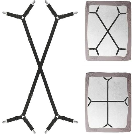 Pinzas para sábana con correa larga para camas ajustables, adecuadas para todas las tamaños de cama (1/5)