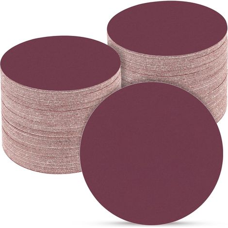 Lot de 100 disques abrasifs de 12,7 cm, grain 2000, disques de ponçage auto-agrippants pour ponceuse orbitale aléatoire (1/5)