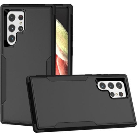 Coque robuste à triple couche antichoc pour Samsung Galaxy S23 Ultra 5G 6,8 pouces, protection intégrale en caoutchouc contre les chutes, noire. (1/2)