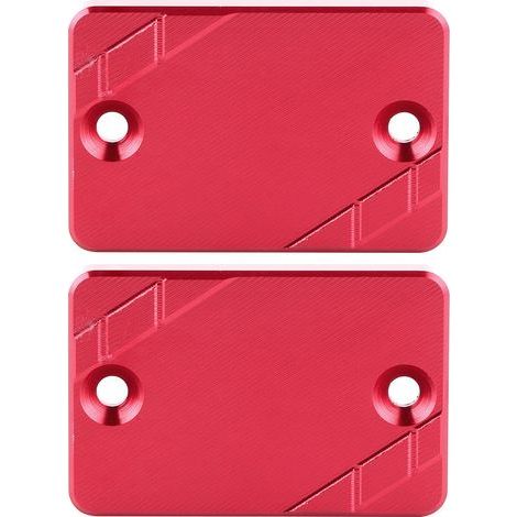 Lot de 2 bouchons de réservoir de liquide de frein avant et arrière compatibles avec Honda CB300F, CBR500R, CB500F et CB500X (rouge). (1/5)