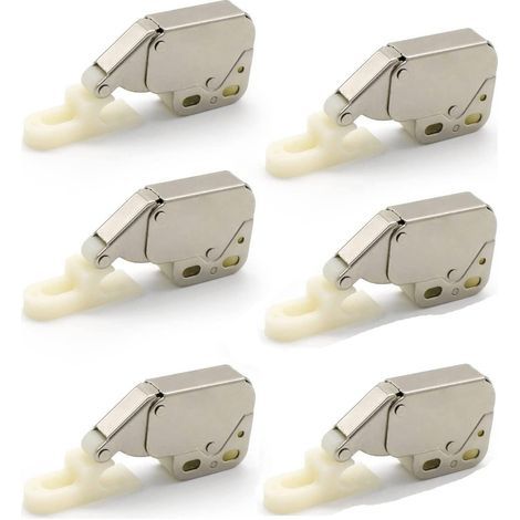 Ressort Mini Loquets,6PCS Mini-Latch Automatique Printemps Catch,Loqueteaux à Ressort,Serrure de Ressort Loquet Mini Latch Armoire Mini Latch pour Porte d'armoire de Cuisine (1/5)