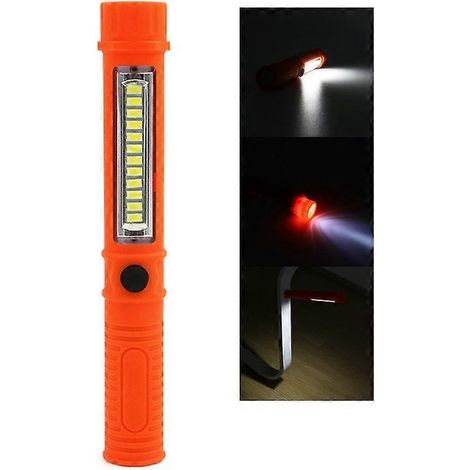 Lampe torche LED COB avec support magnétique pour stylo, 3 W, à piles sèches, étanche, en plastique, mini lampe torche portable (1/5)