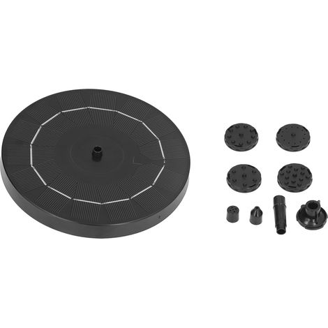 Fontaine solaire flottante 7V 2,5W avec pompe à eau solaire pour piscine, parc aquatique et jardin privé (1/4)