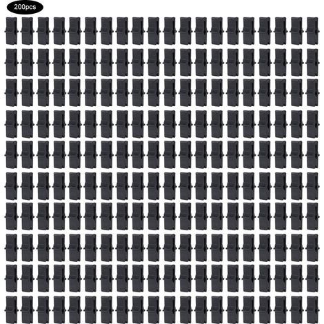 Lot de 200 pinces de fixation pour film de serre, accessoires en plastique pour bâche et filet de jardin.