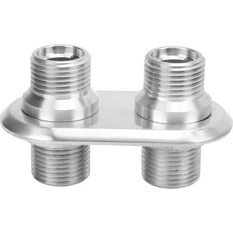 Connecteur universel de climatisation 2 ports pour Ford, modification et remplacement de cloison, argent (1/5)