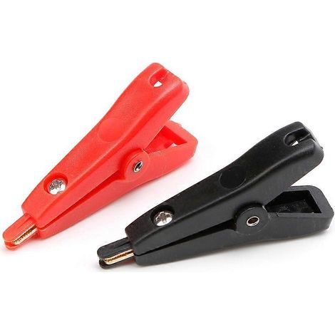 Pinces de test Kelvin à 4 pinces plaquées cuivre doré, 2 niveaux, noir et rouge, pour mesures LCR (1/5)