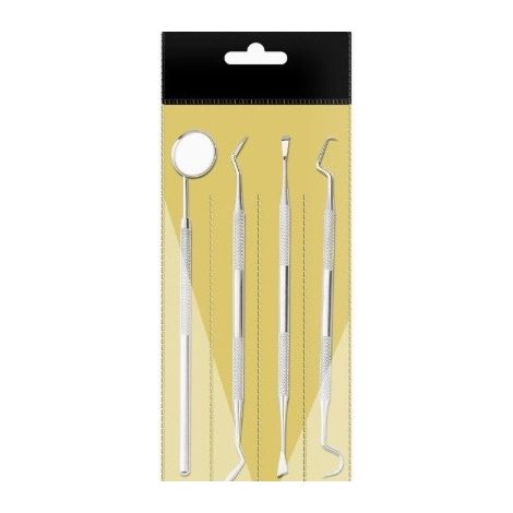 Kit de soins dentaires 4 pièces pour éliminer la plaque dentaire, kit de remplissage et de restauration dentaire, convient aux hommes, aux femmes, aux enfants et aux animaux de compagnie. (1/3)