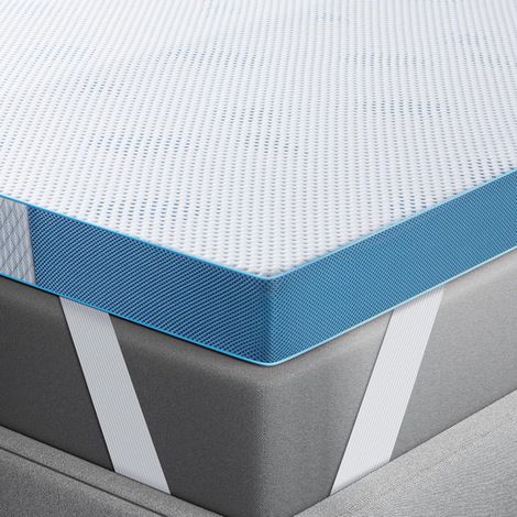 Gel Mattress Topper, 90 x 200 cm, 7.6 cm Height, H3/H4, Cold Foam Mattress Topper, for Box Spring Bed, Caravan, Sofa Bed (1/5)