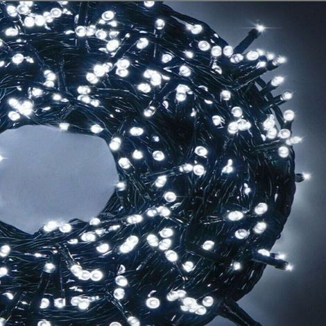 Stringa 1200 Luci led per albero di natale luminarie catena luminosa lunga 65 MT per esterno o interno a norma di legge ip 44 8 giochi di luce giardino porticati certificata CE ROHS - colorigenerali: