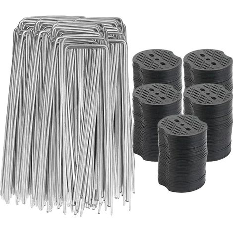 Agrafes de jardin, PVC résistant, installation facile, Mélangé 100pcs (1/2)